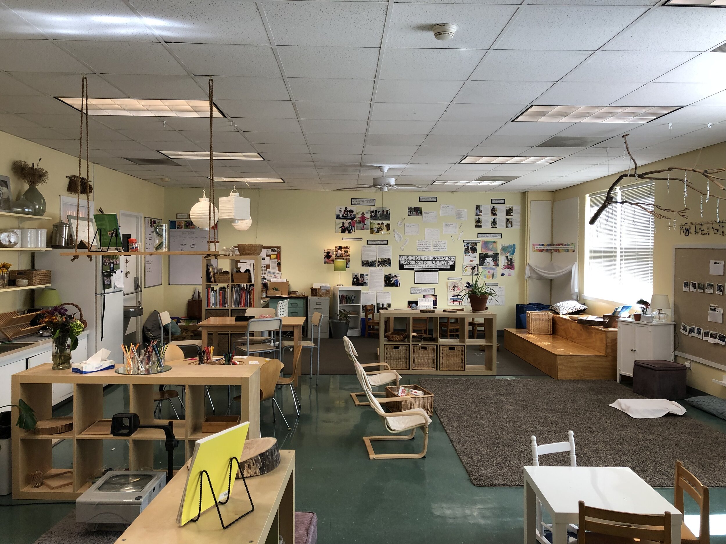 The College School, classroom of 3-4 year-olds, September, 2019