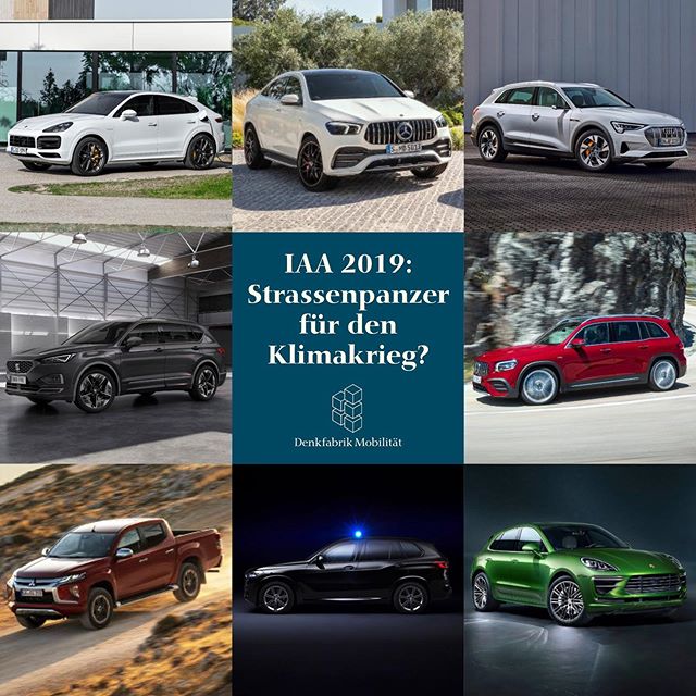 anstelle von klimagerechten innovationen pr&auml;sentiert die autolobby tonnenschwere monster von gestern. mehr dazu im beitrag von heinz v&ouml;geli. link in bio. #suv #iaa2019  #neuvorstellung #zukunft #future #cars #innovation #emobility #elektrom