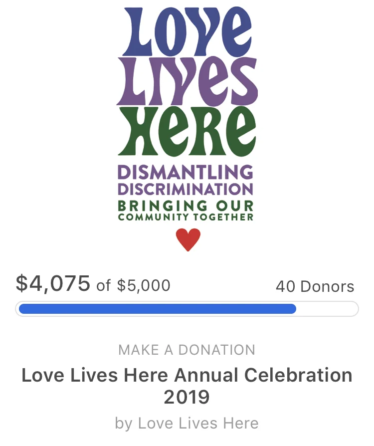 $10,000 by 2020 for Love Lives Here!