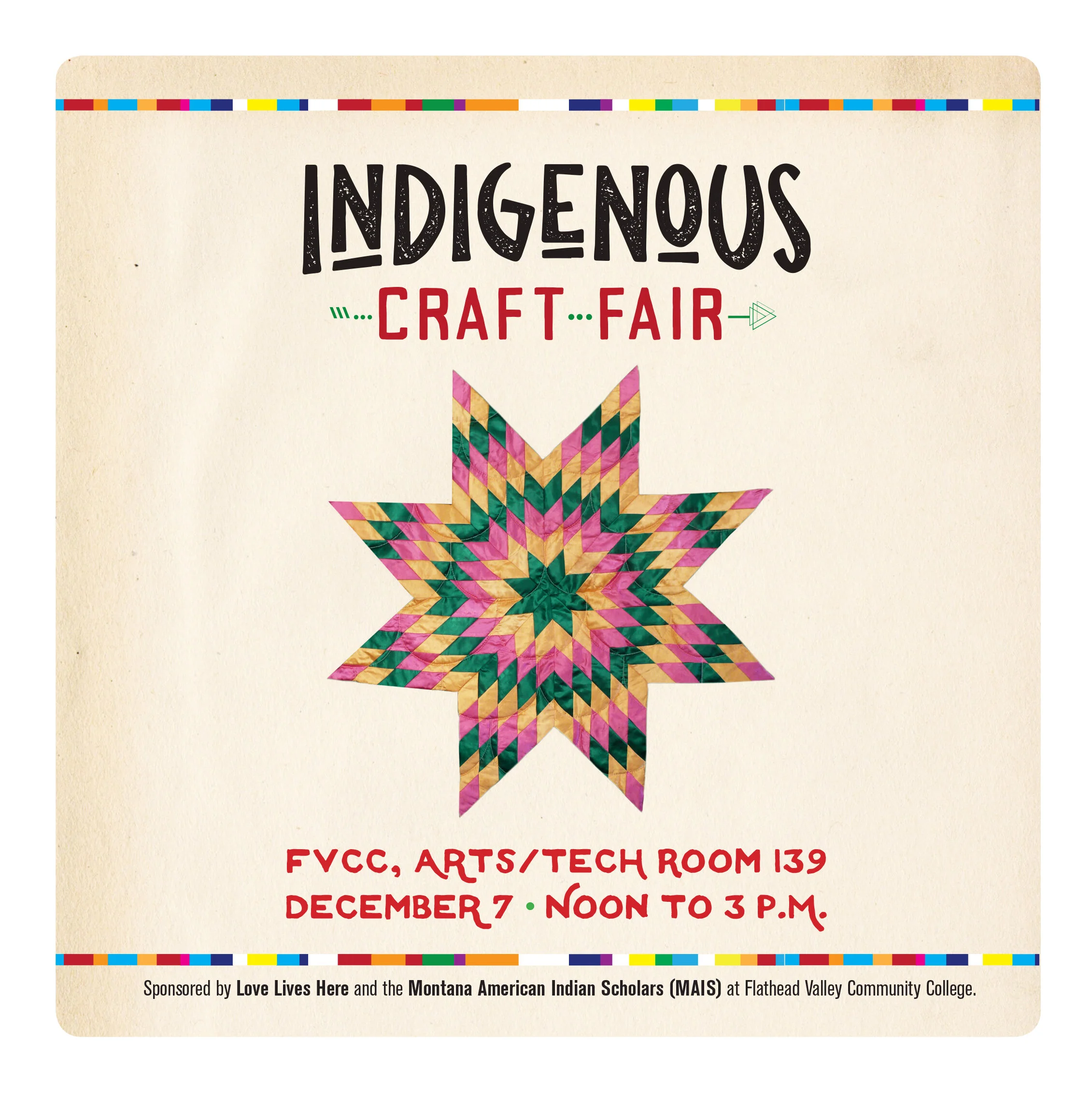 Indigenous Craft Fair December 7!