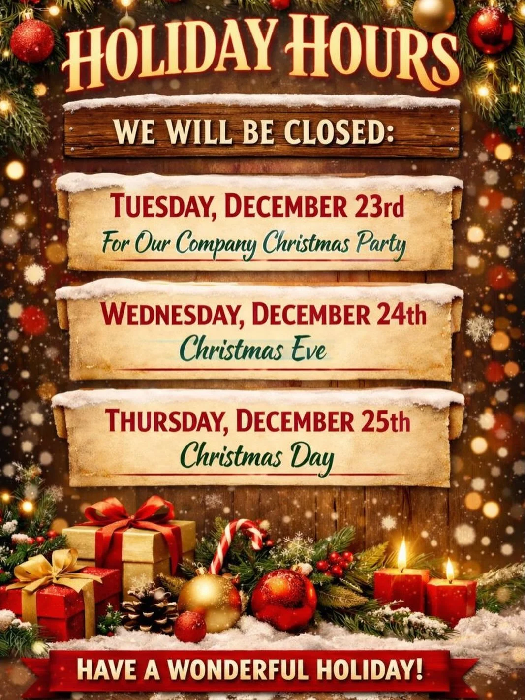 We will be closed Tuesday December 23rd, for our company Christmas party, Wednesday December 24th and Thursday December 25th. Happy holidays from our families to yours! 

#merrychristmas #happyholidays #dallasdining #lheats #lakehighlands