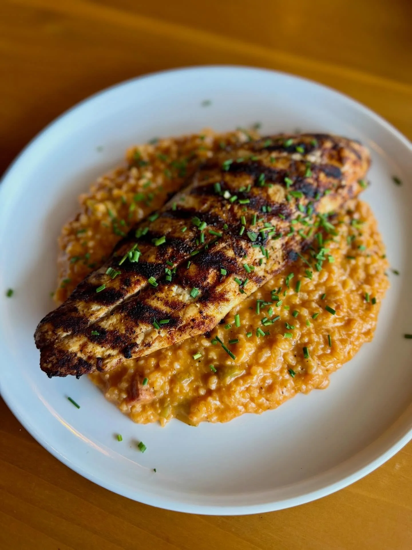 Grilled Blackened Redfish over Cajun Andouille Risotto. Available while supplies last

#dallasdining #lakehighlands #eastdallasdining #lheats #blackenedredfish