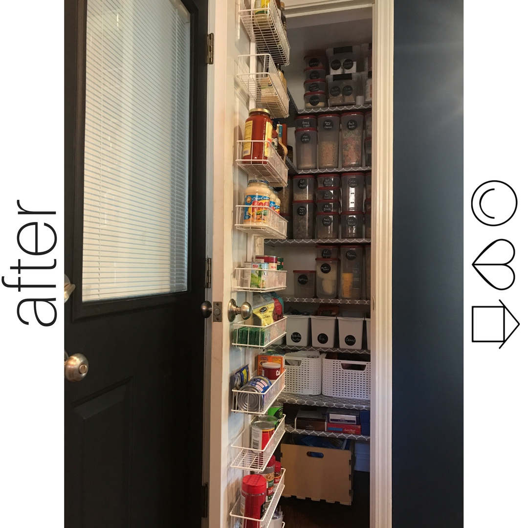 Pantry organization after