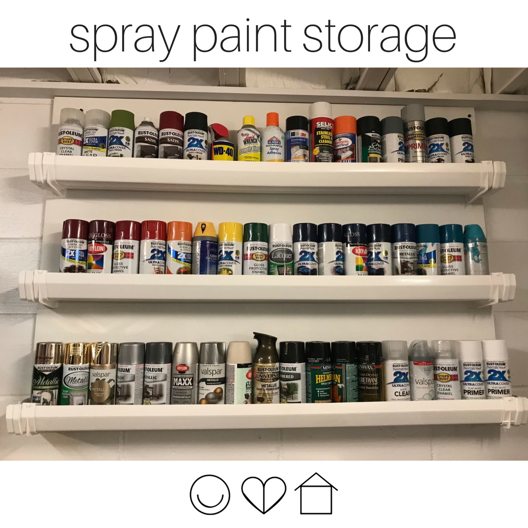 Spray paint storage, home organization