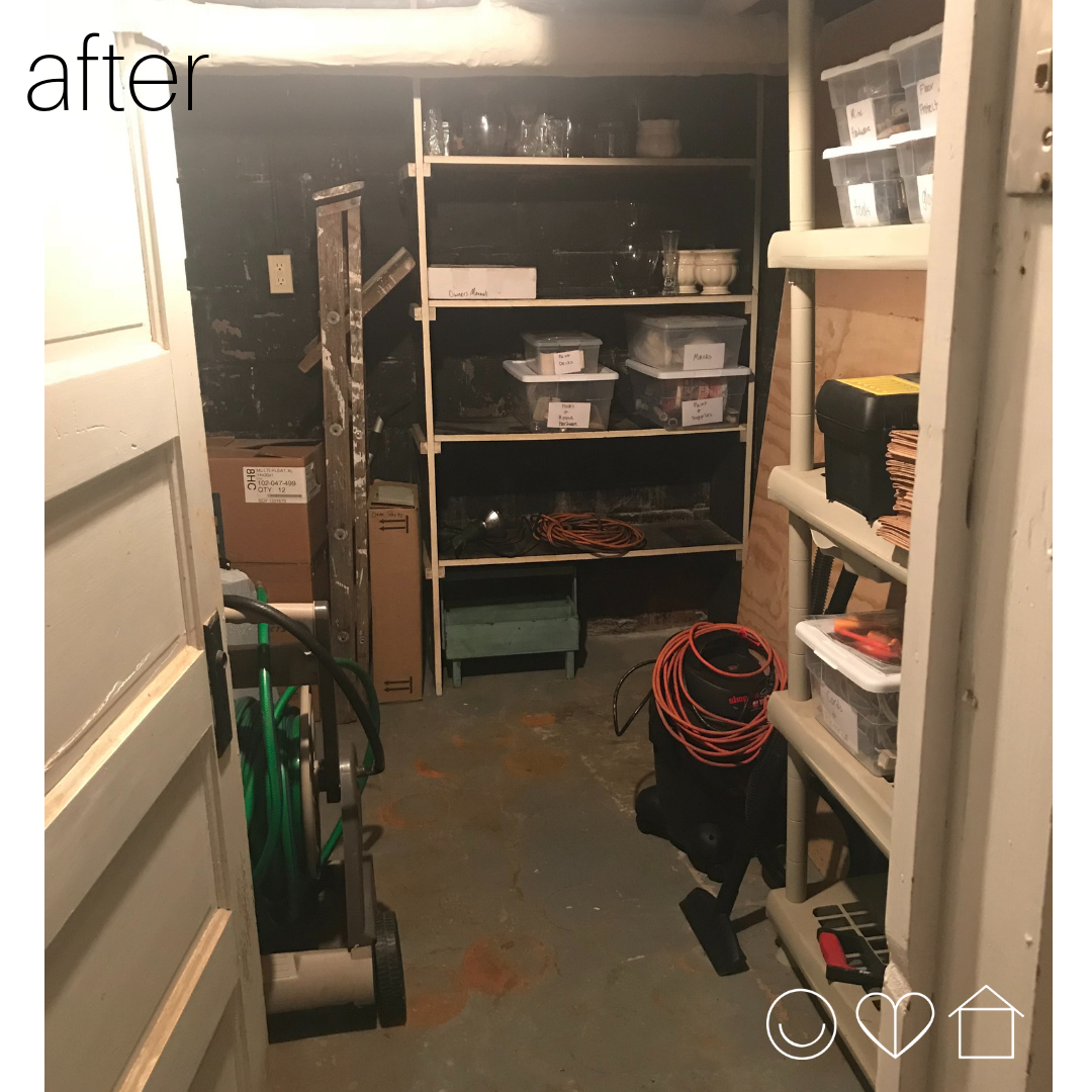 Basement organization after