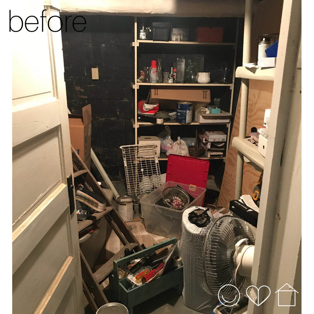 Basement organization before