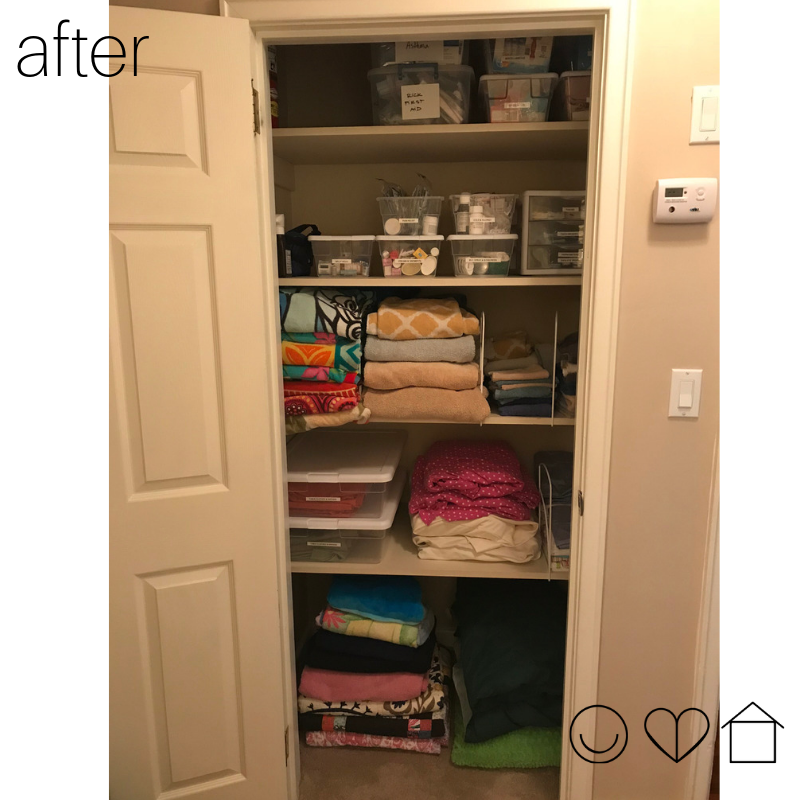 Closet organization after