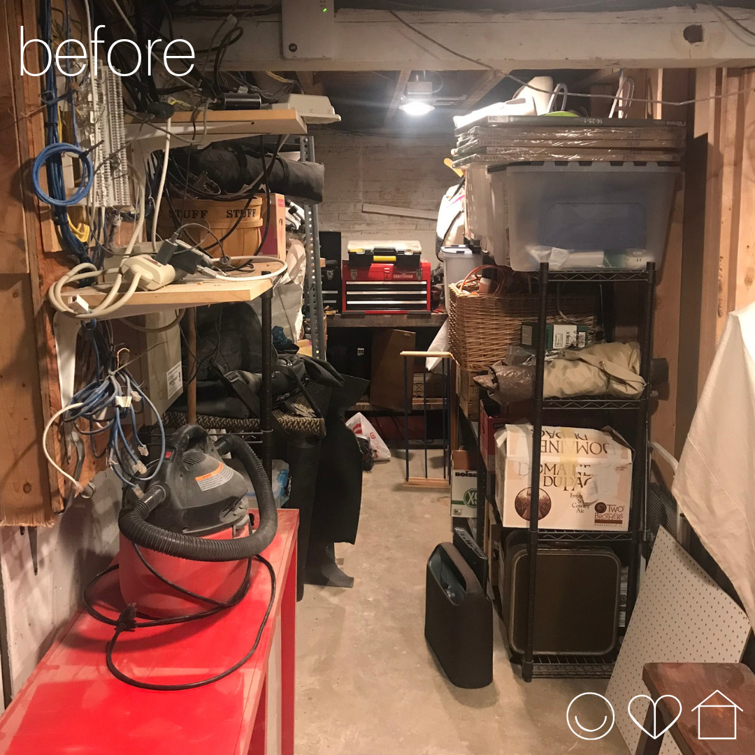 Basement organization before