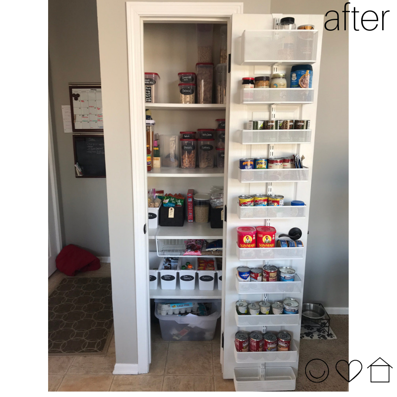 Pantry organization after