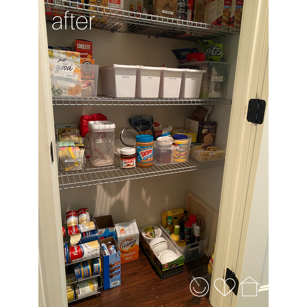 Pantry organization after