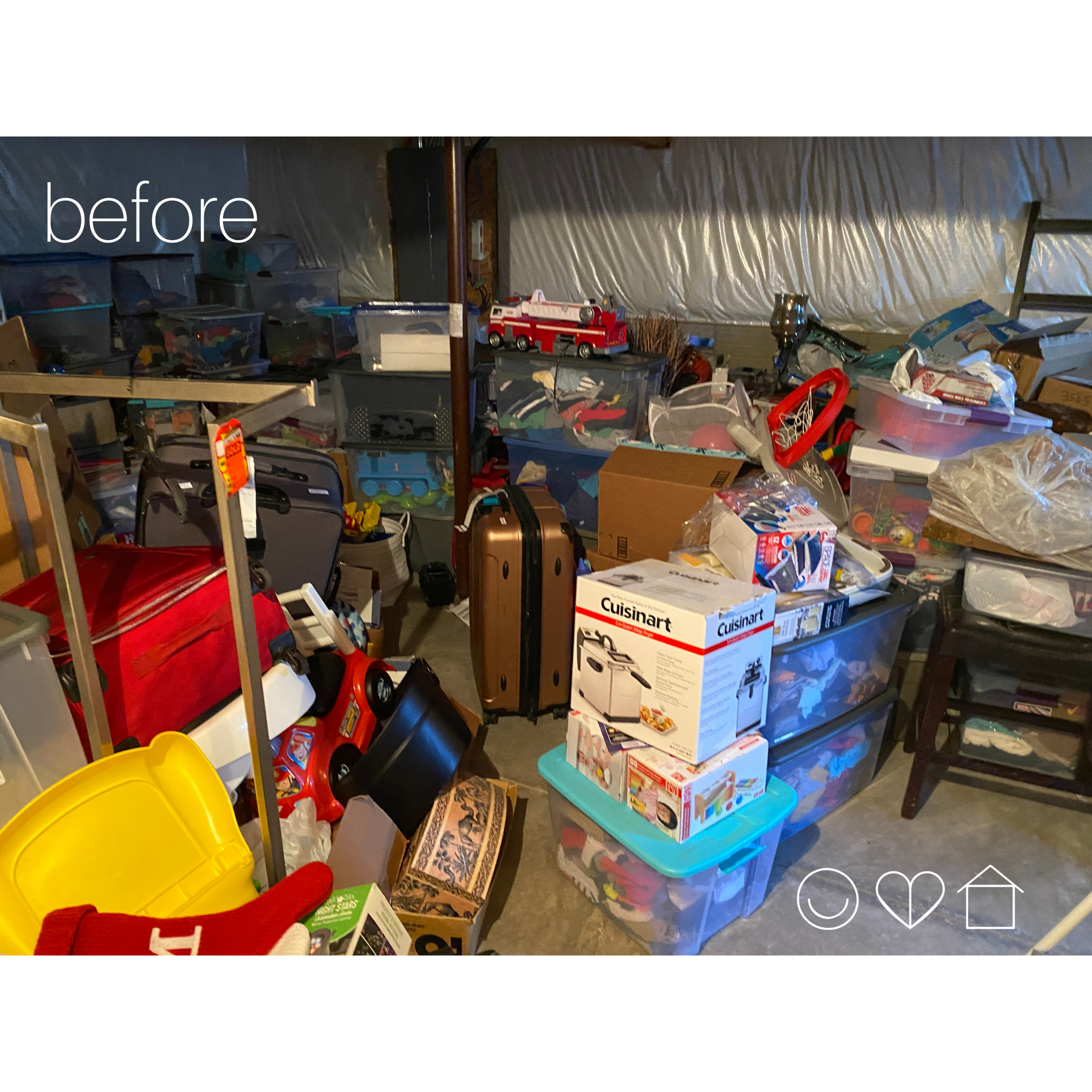 Basement organization before