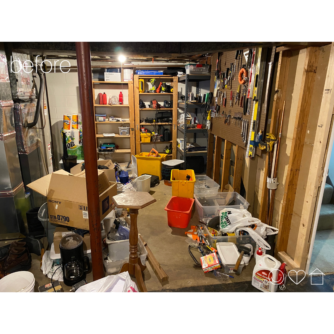 Basement organization before