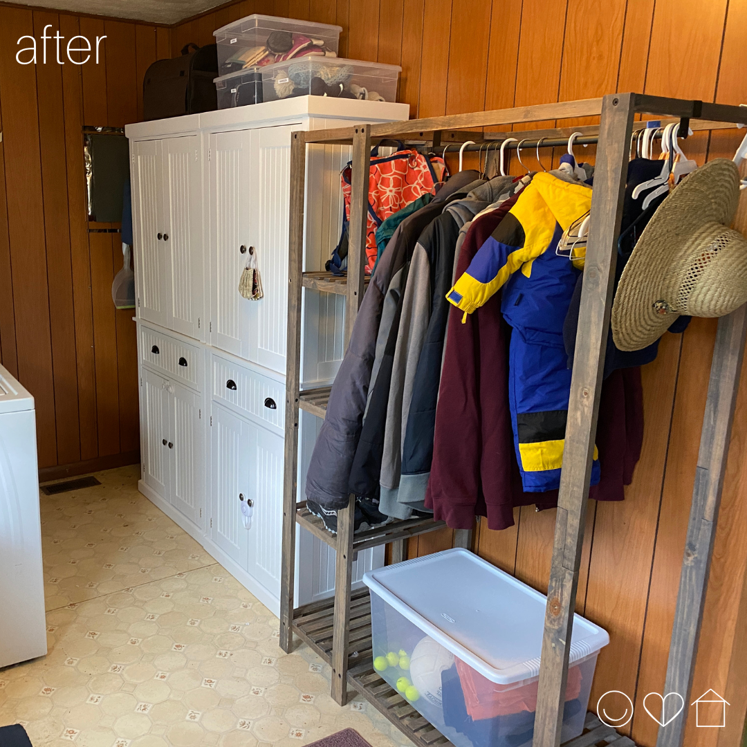 Mudroom organization after