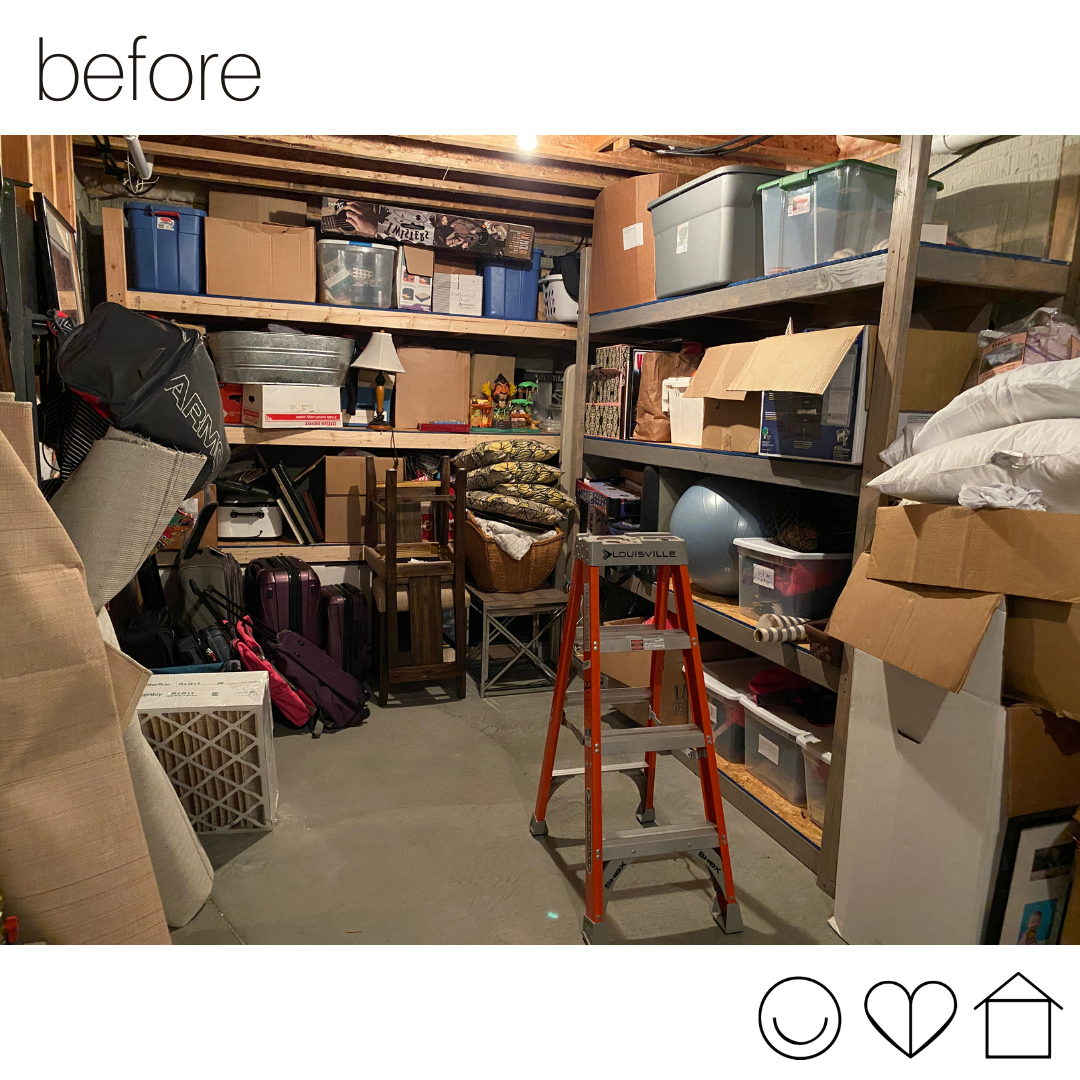 Basement organization before