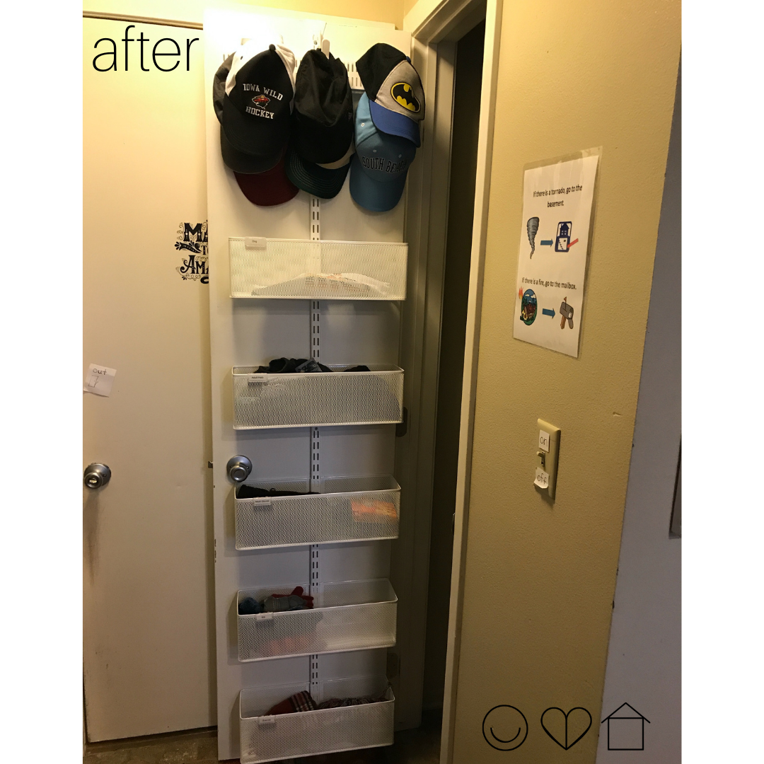 Mudroom organization after