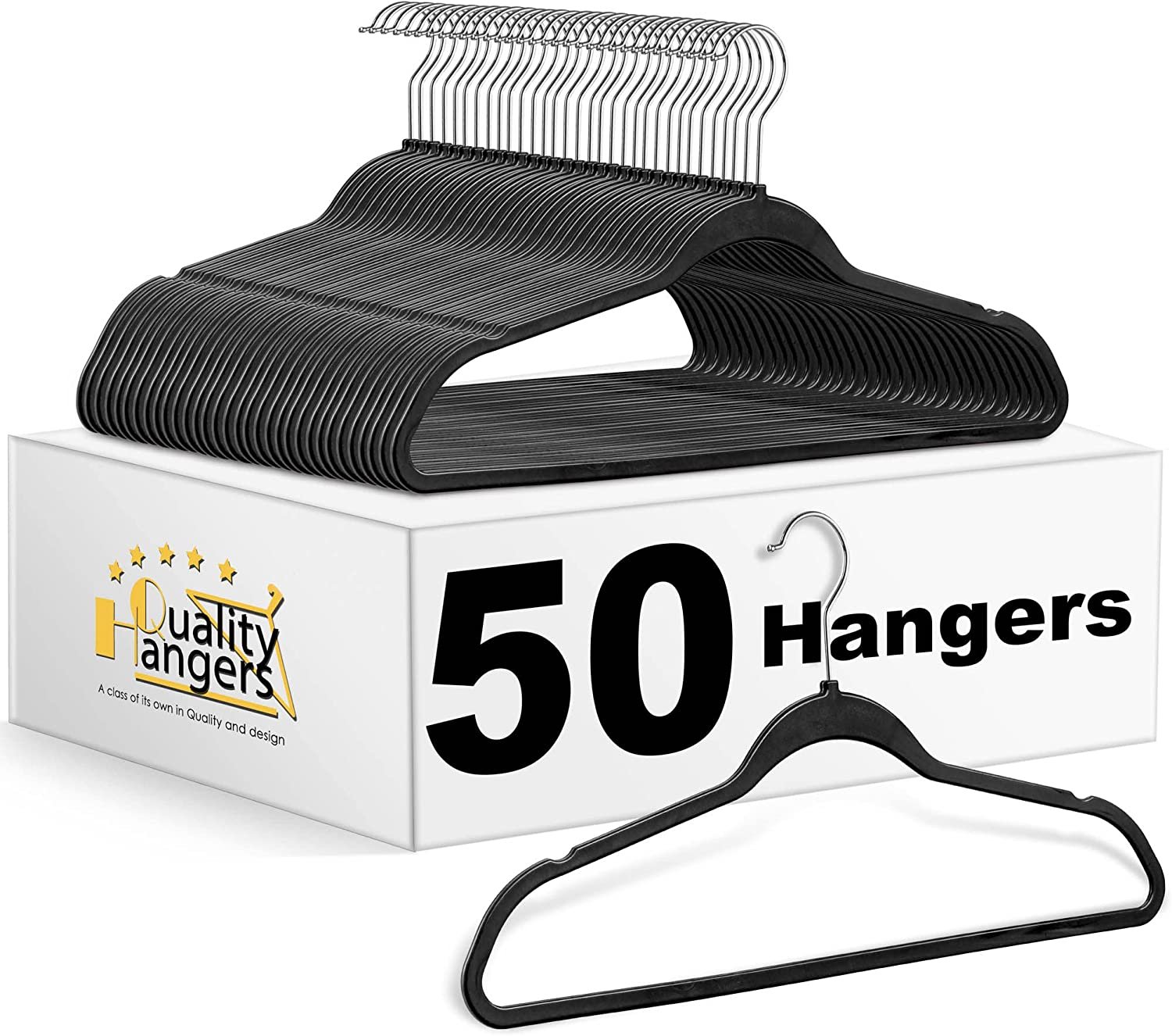 Heavy duty non-velvet slim plastic hangers
