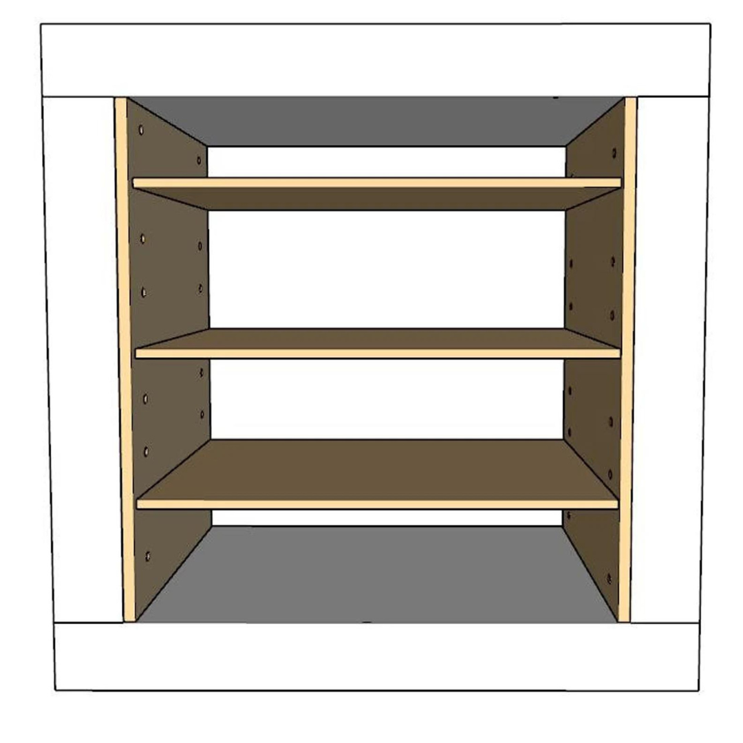 Adjustable shelf organizer cube insert for cube storage shelves