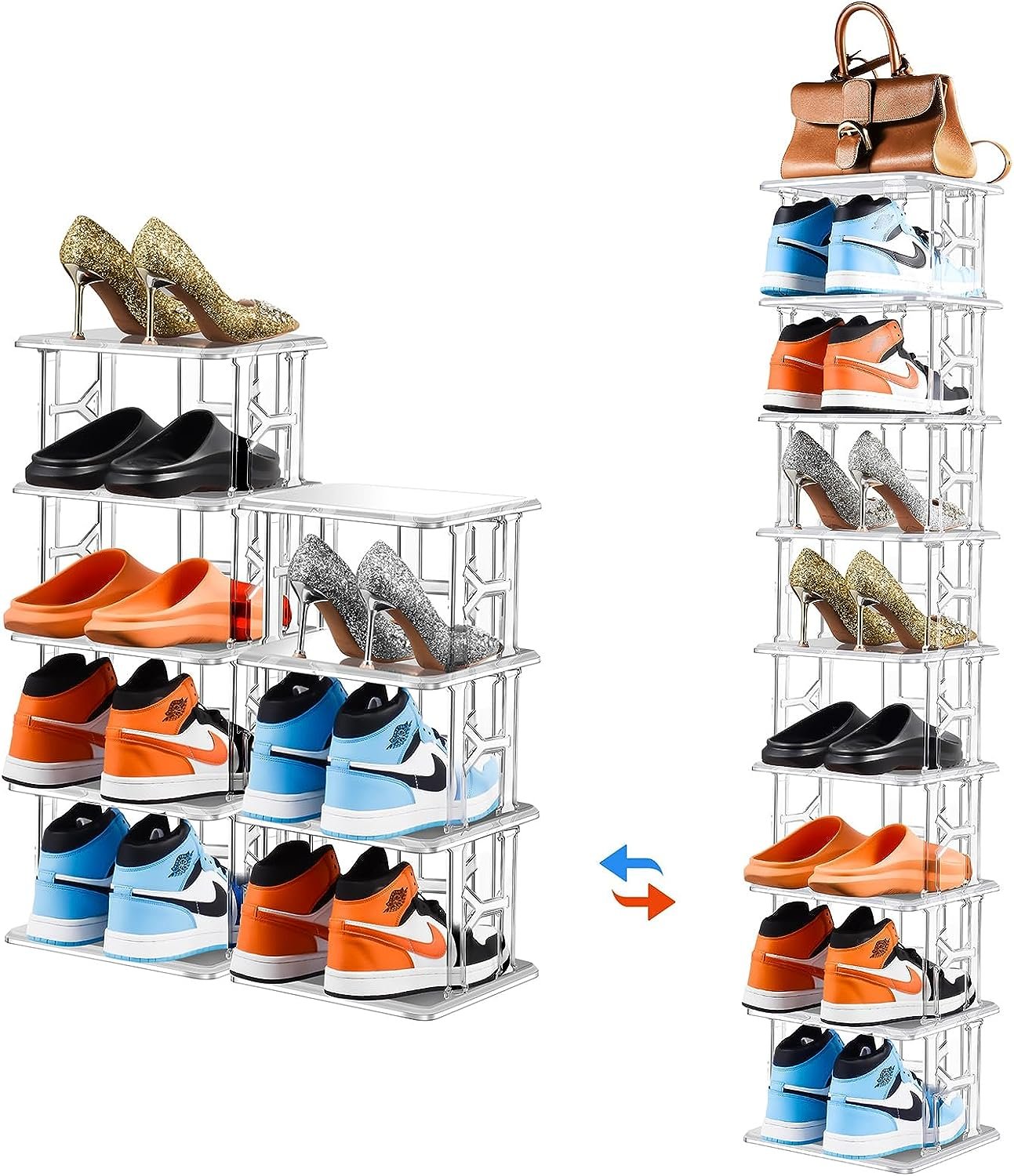 9 tier shoe rack for entryway