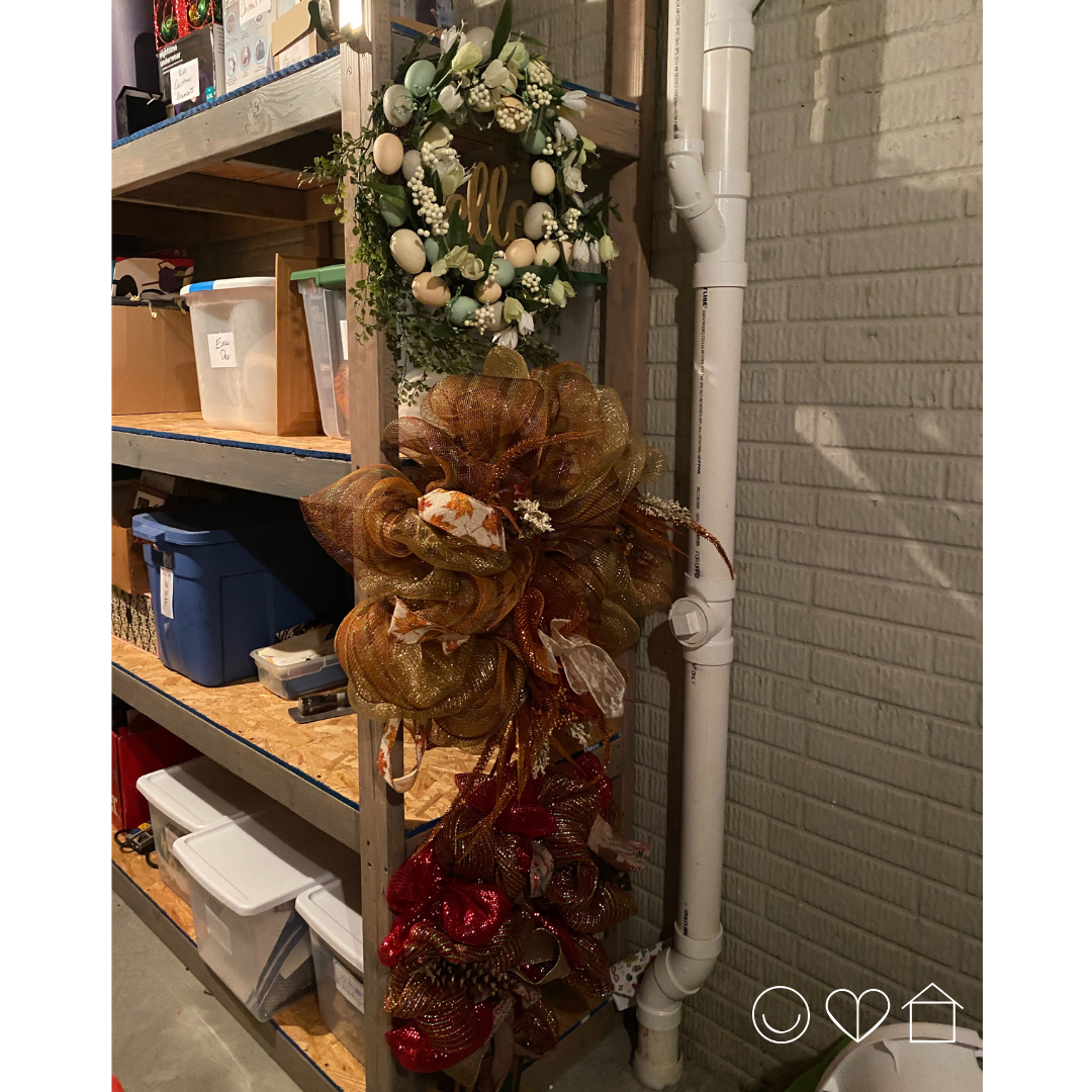Home organization Des Moines wreath storage