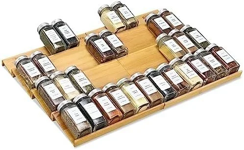 In-drawer spice organization