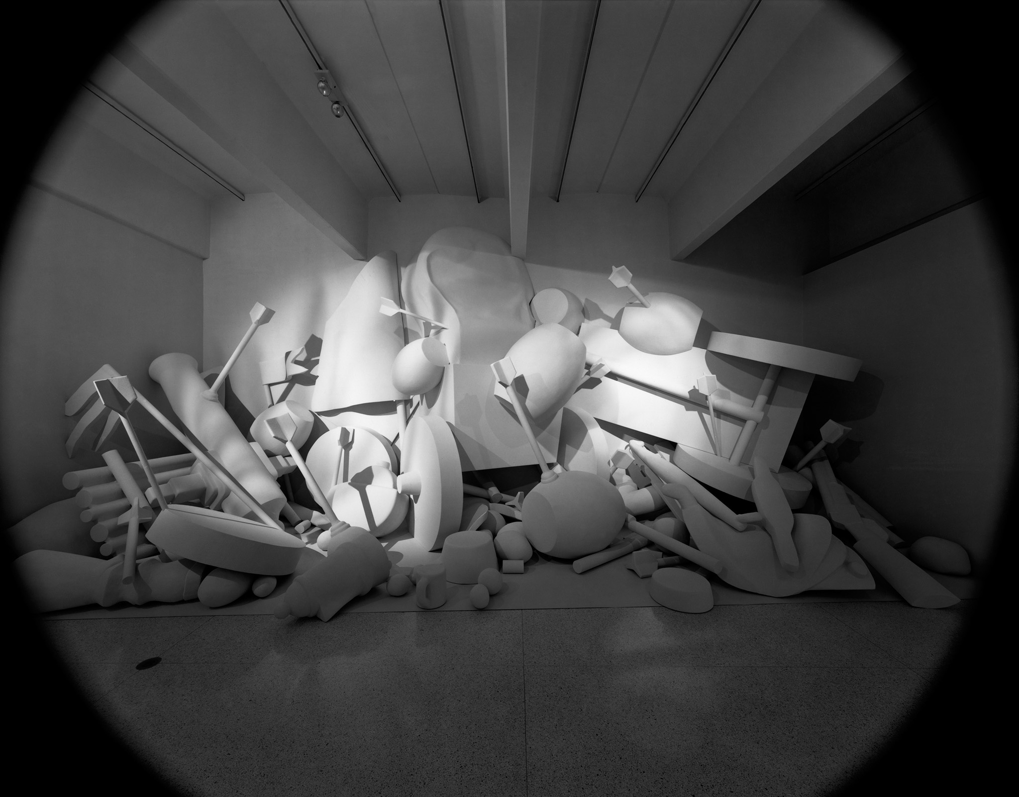   Western Sculpture with Two Wagons and Cannon , installation view: Walker Art Center, 1987 