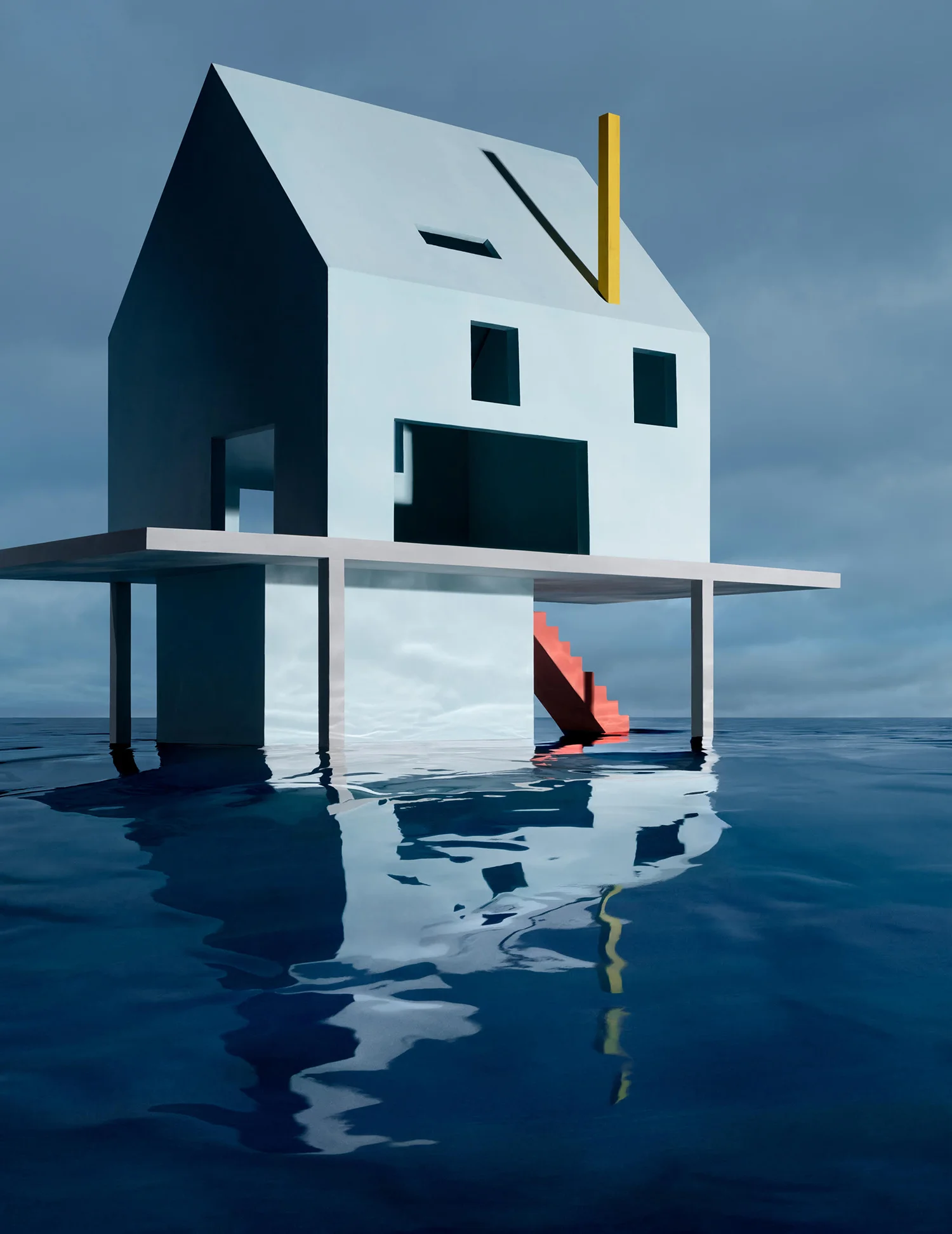 Blue House on Water #2 , 2018