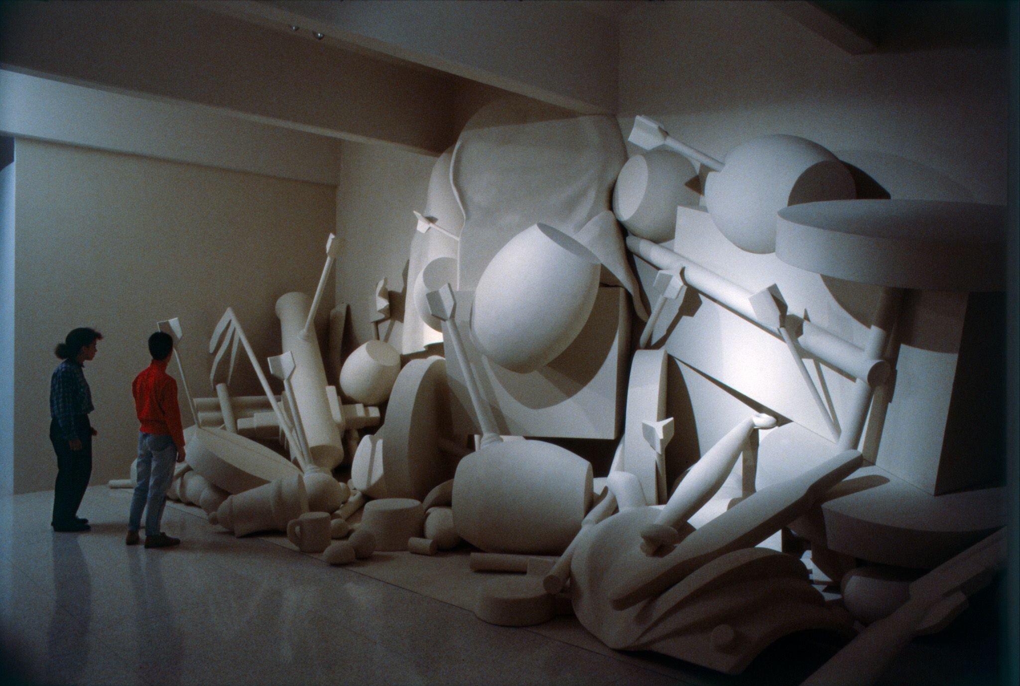   Western Sculpture with Two Wagons and Cannon , installation view: Walker Art Center, 1987 