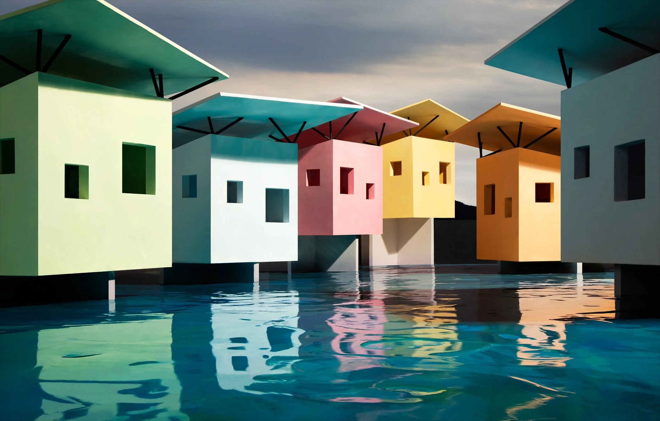   Beach Huts (Day) , 2024 