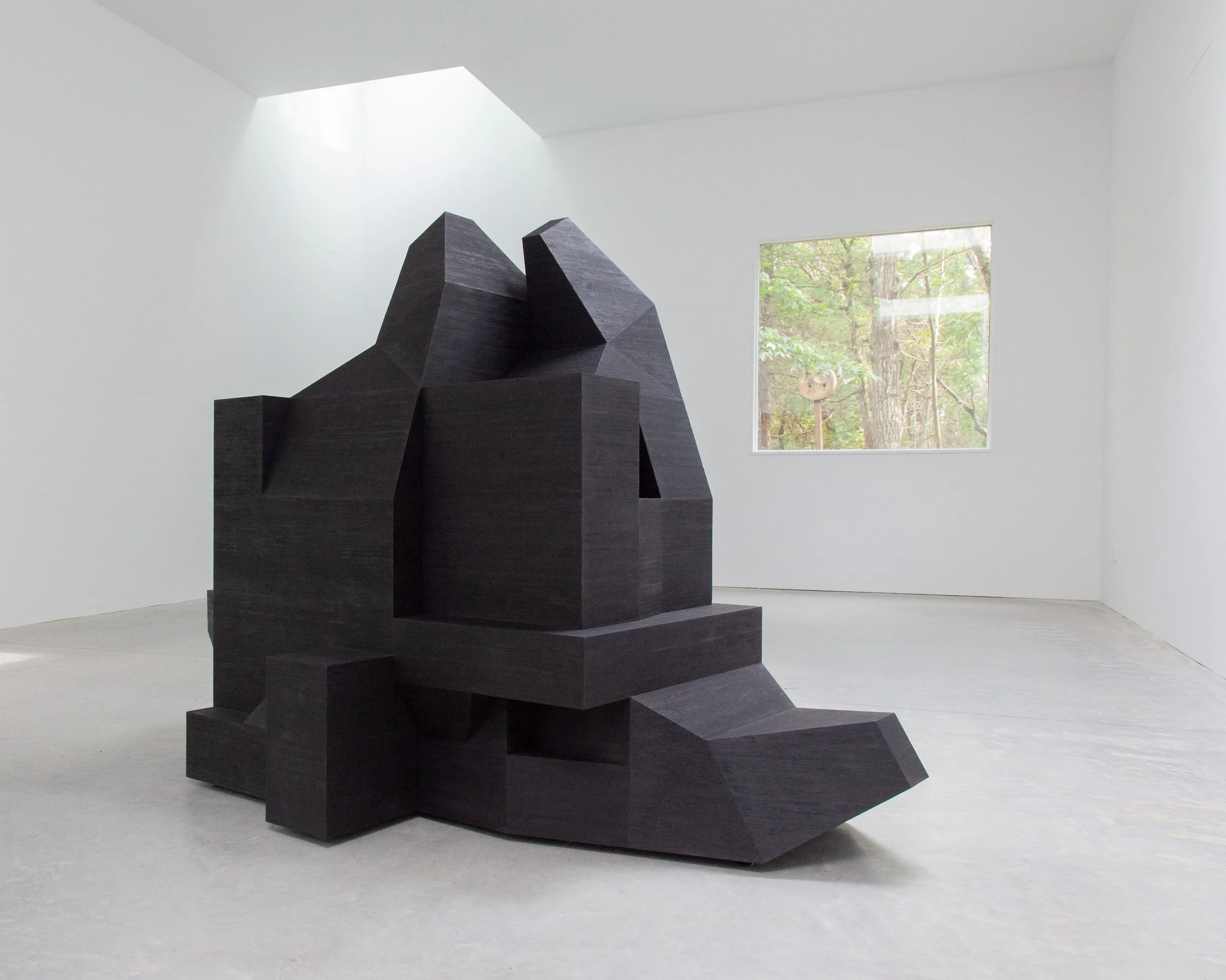  Shou Sugi Ban Sculpture,  Installation view: 'T' Space, Rhinebeck, NY, 2024 