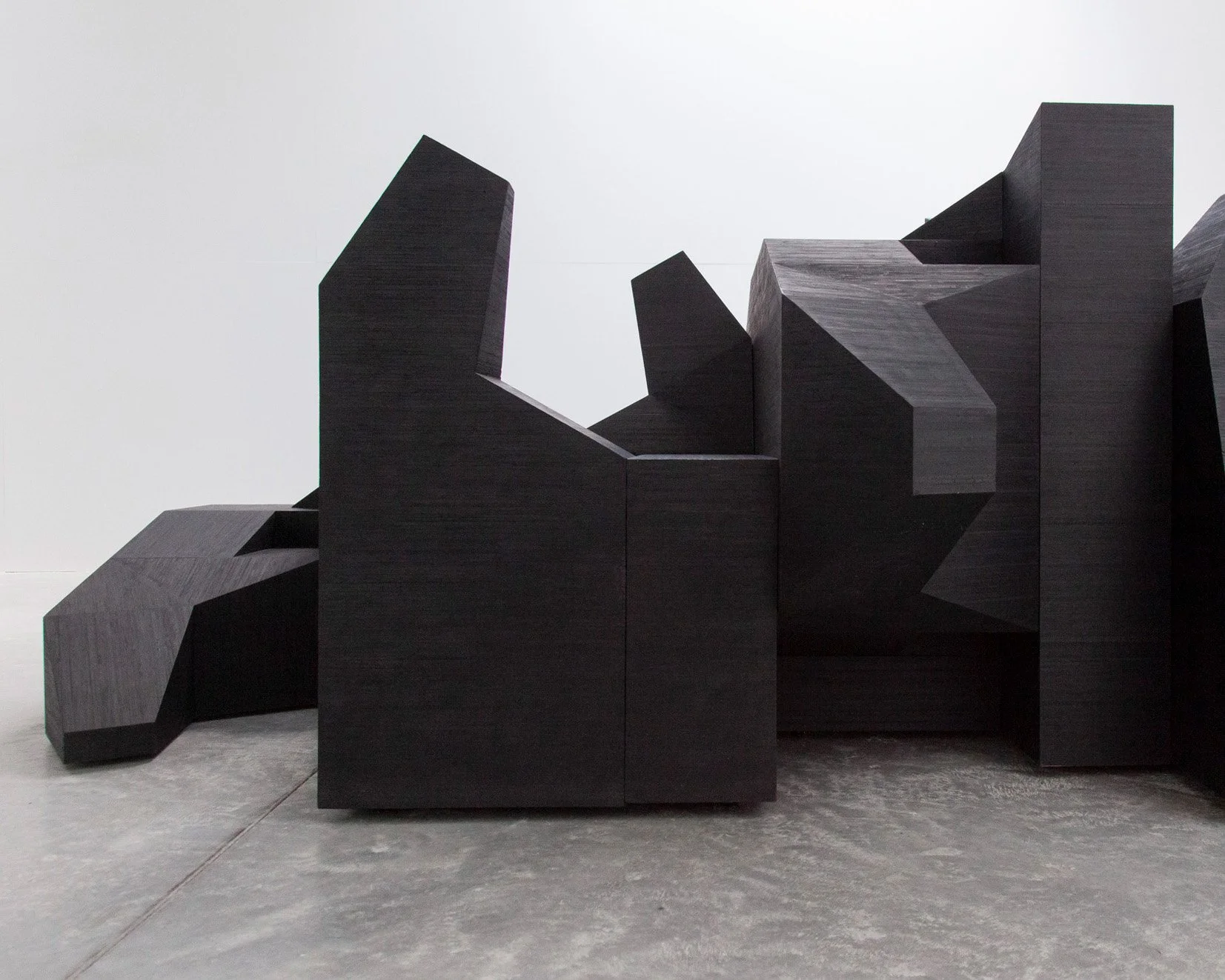   Shou Sugi Ban Sculpture,  Installation view: 'T' Space, Rhinebeck, NY, 2024 
