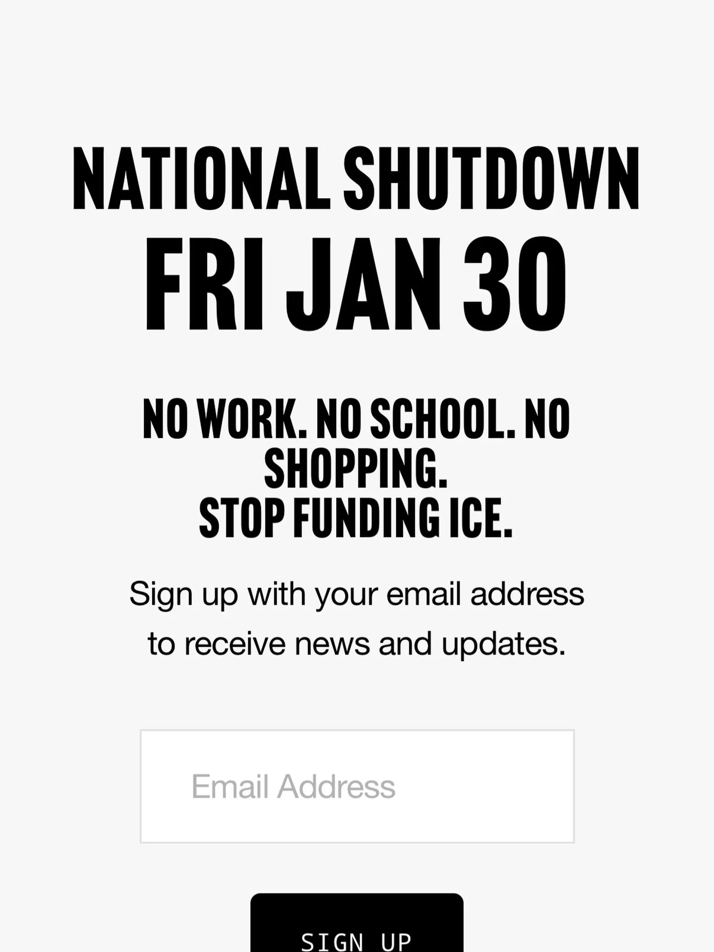 Contact nationalshutdown.org for more info!