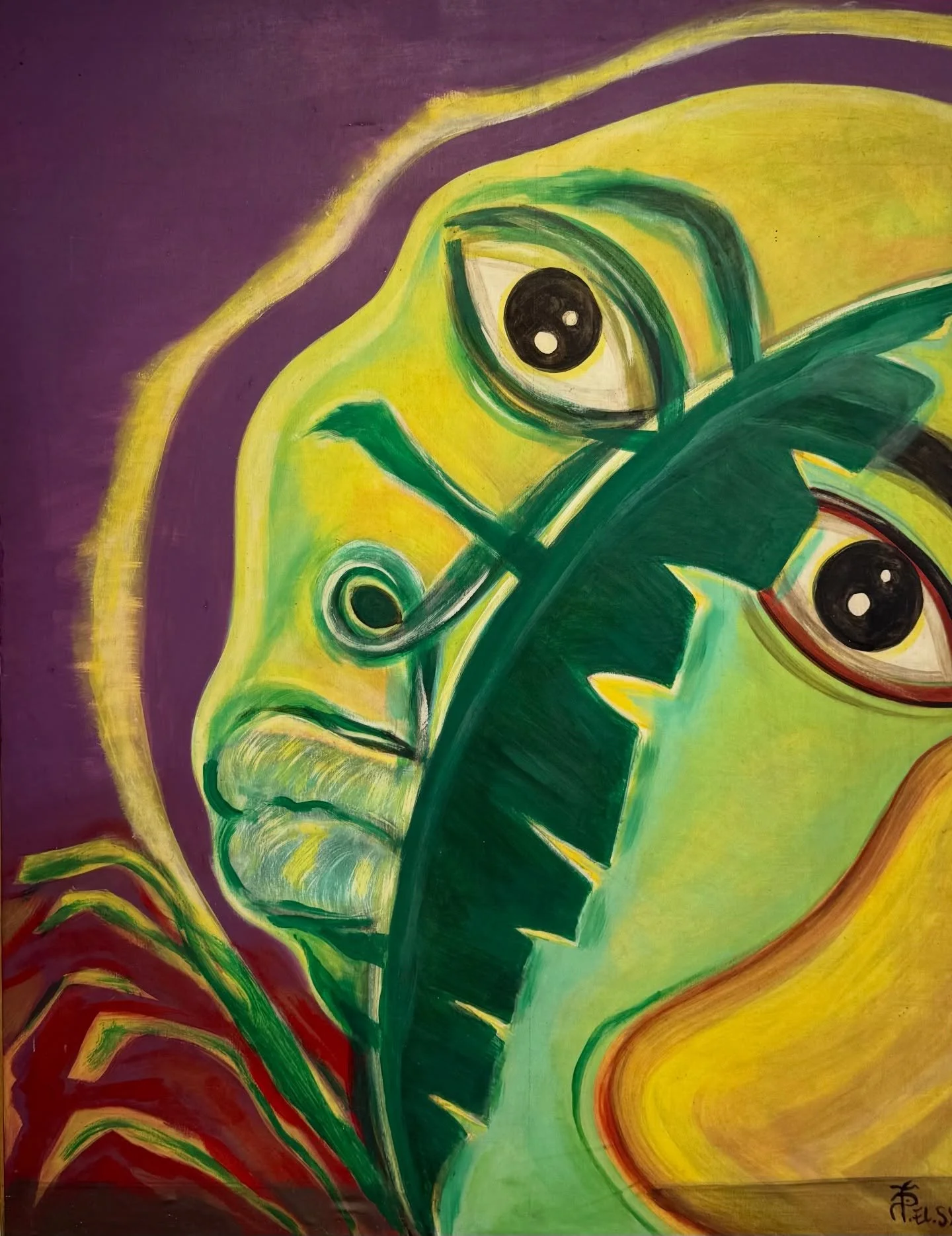 El Hadji Sy @selebe_yoon  Fabulous show of about 10 paintings.