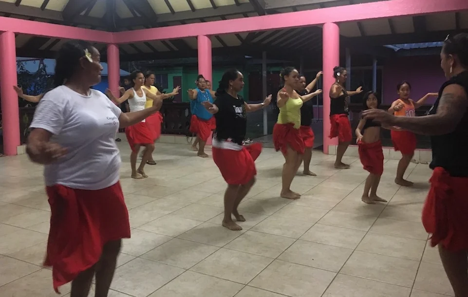 Nuku Hiva traditional women's dance class in Taiohae-- Definitely walked alway with a sore lower back and a huge appreciate for the hula.