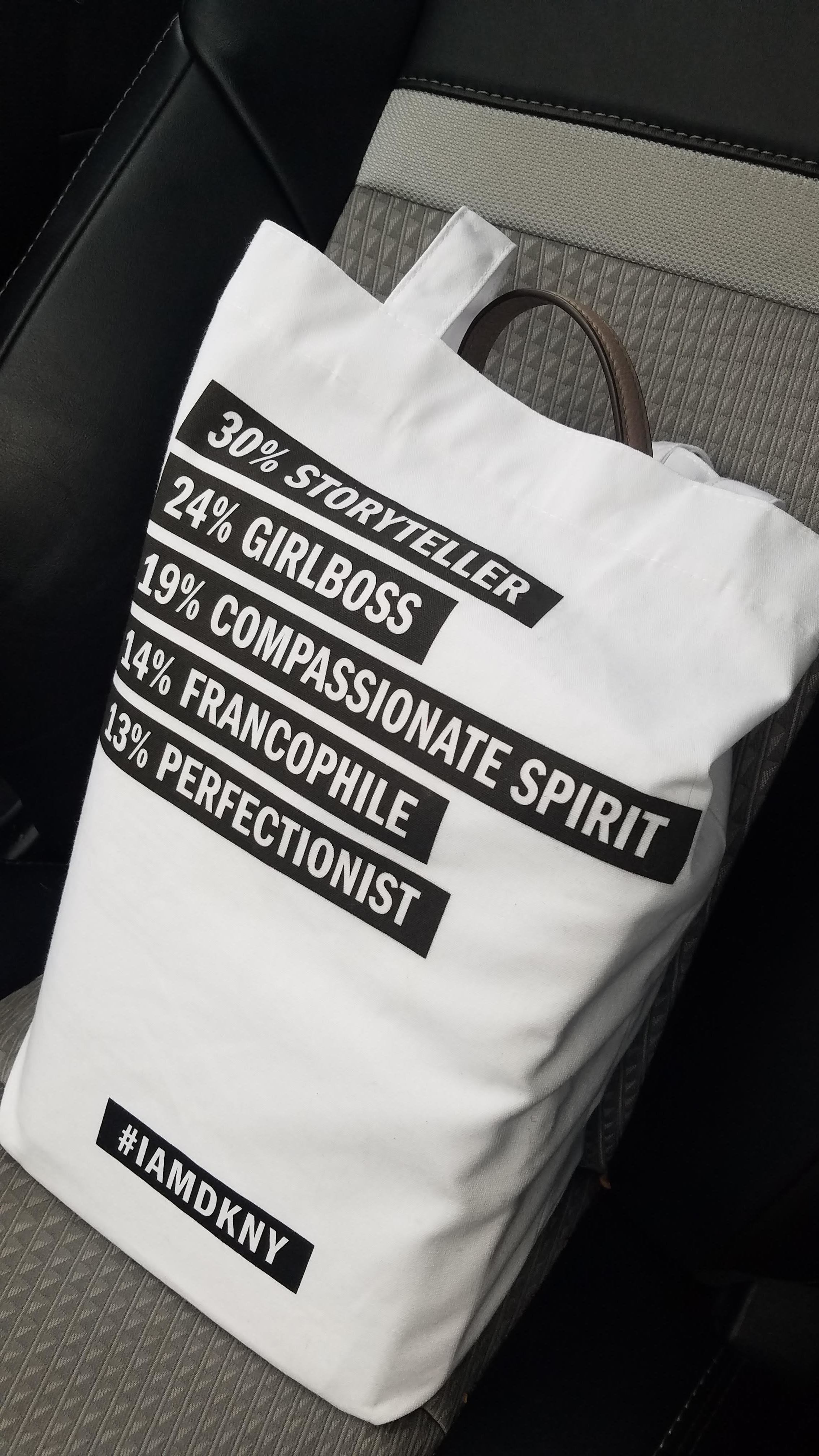 My blend of traits equaling 100 percent. #iamDKNY