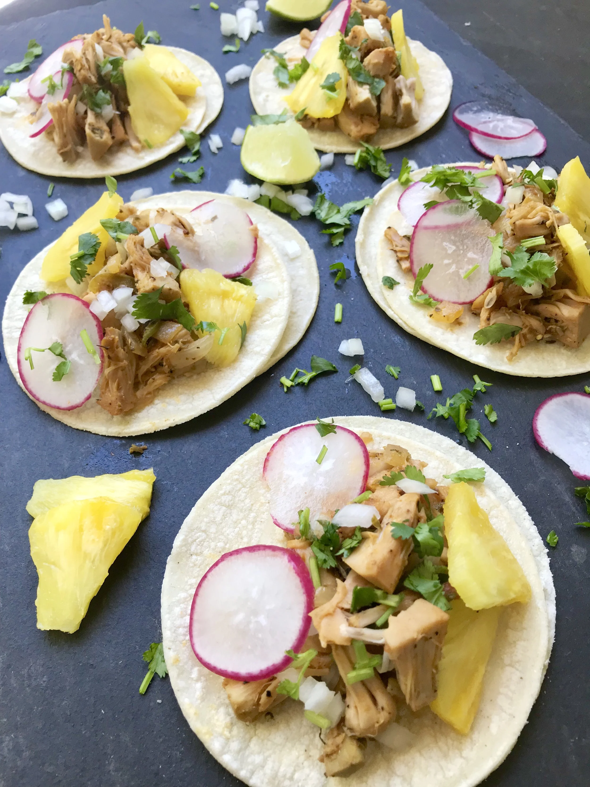 Jackfruit "Carnitas" Tacos with Pineapple