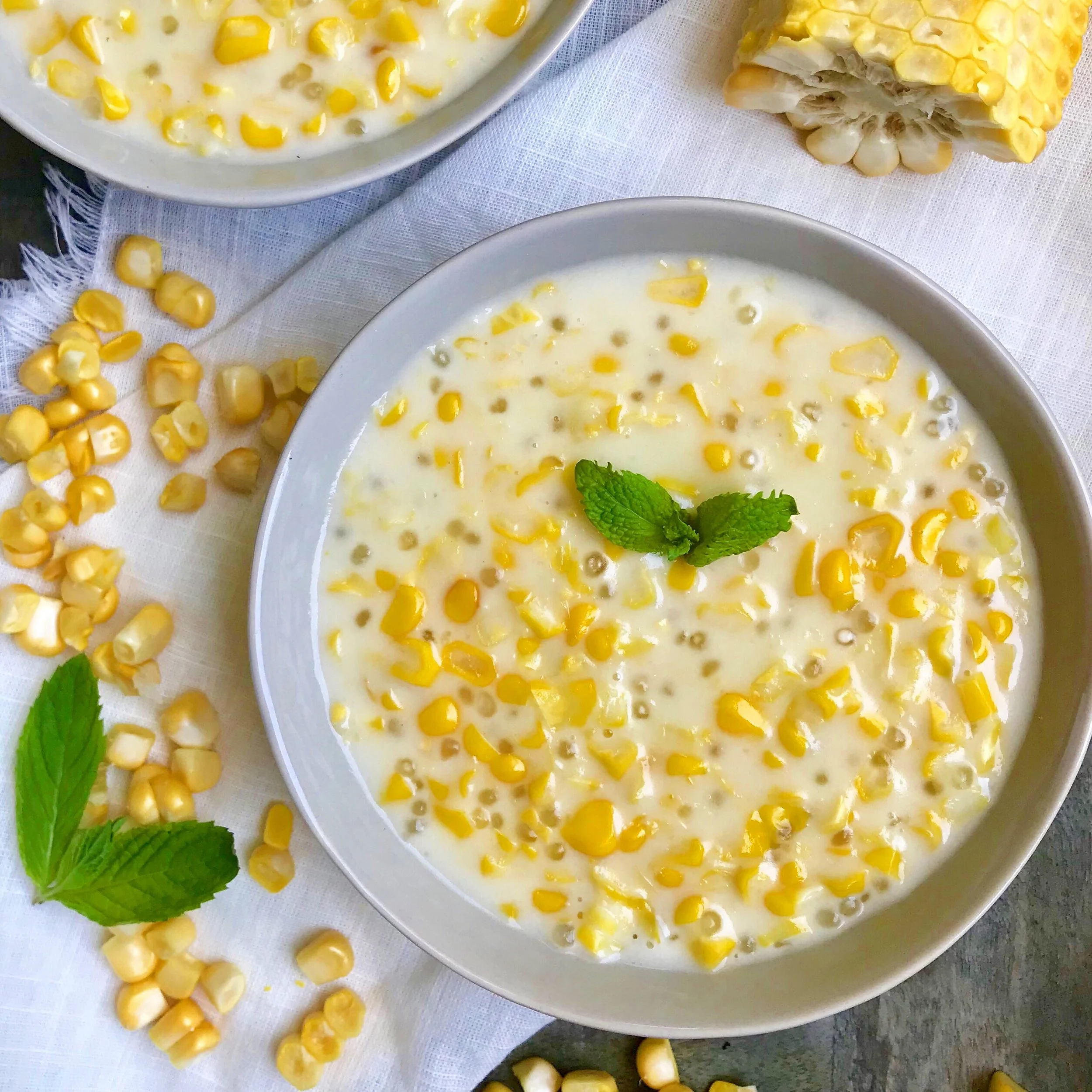 Sweet Corn &amp; Tapioca Pudding
