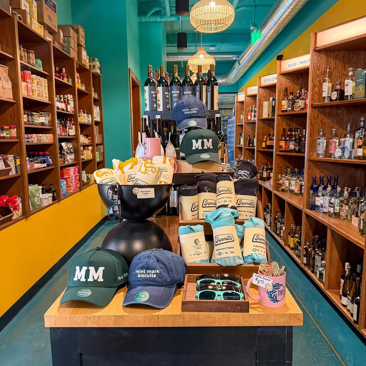 Super cool new @mintmarkmadison merch available @superette_by_mint_mark 🤩 #mintmarkmadison #superettemadison #yourmintymart 
.
What&rsquo;s new?!
🧢 Mint Mark Biscuits hat in navy
🧢 MM green coach&rsquo;s hat