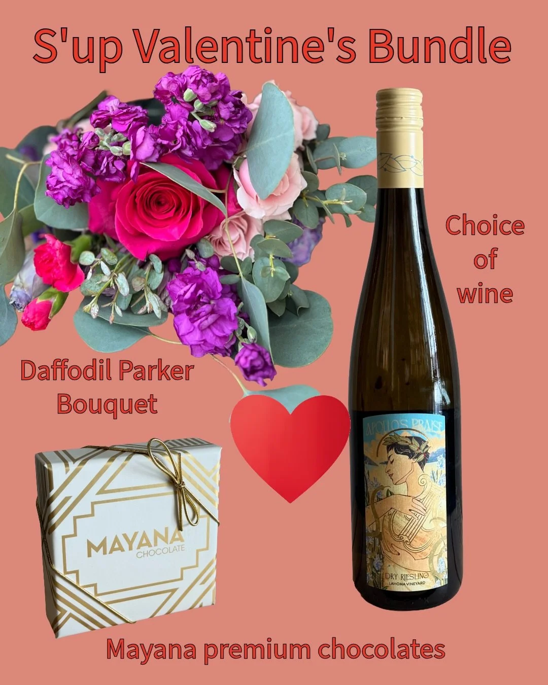 It&rsquo;s almost Valentine&rsquo;s Day! We&rsquo;ve got some goodies for y&rsquo;all to pre-order for your honey&hellip; or yourself! Available for pre-ordering now via our website (link in profile).
❤️ 
VALENTINE&rsquo;S BUNDLE! 
1 bottle of wine (
