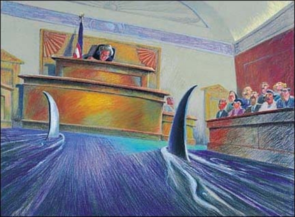 "Counsel Approaching The Bench"- Jeff Leedy