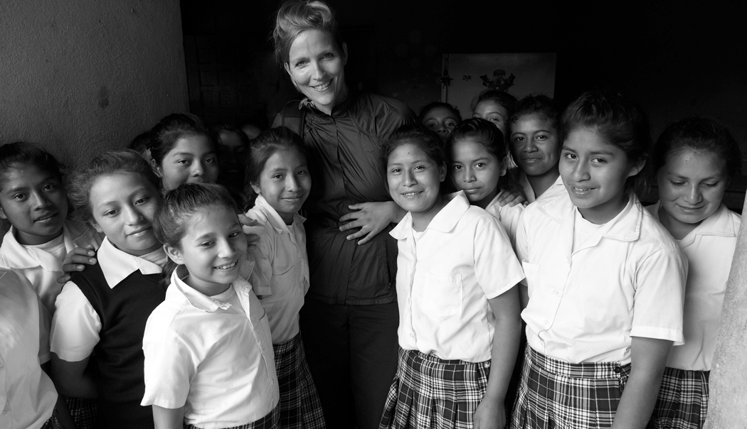 Our photographer Gigi and the girls from Marta Y Maria Convent School