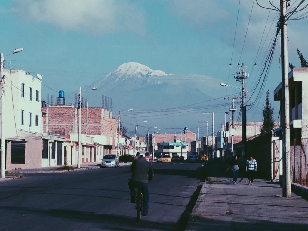 It was a beautiful day Wednesday, we were able to see Cotopaxi mountain on our way to the hospital.