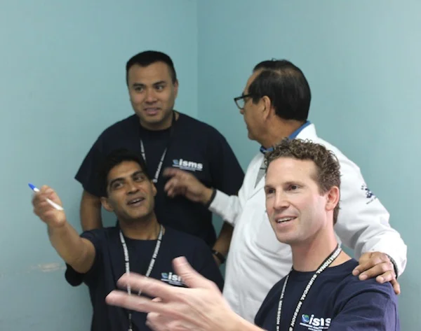 Urologists worked with the local doctor to triage patients for the coming week.