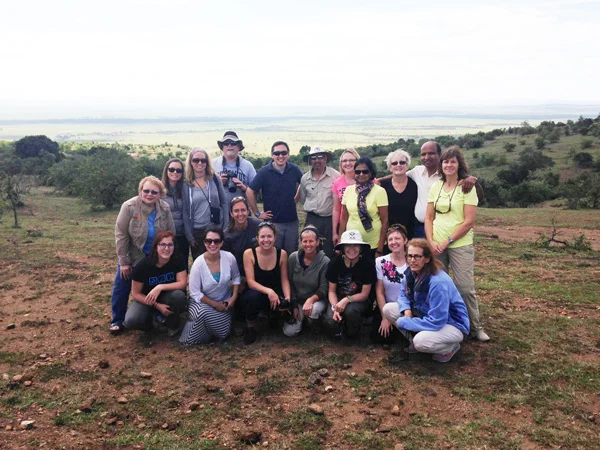 The team post mission relaxing in the masi Mara.