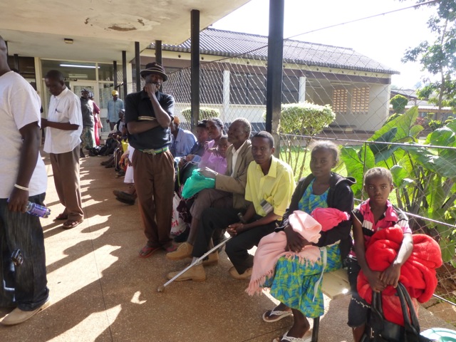 Patients lining up to be seen