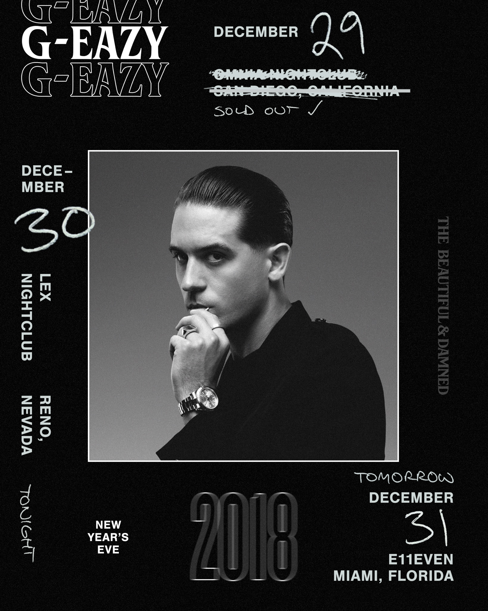   G-EAZY (NYE 2018)   —  Design:  John Liwag  