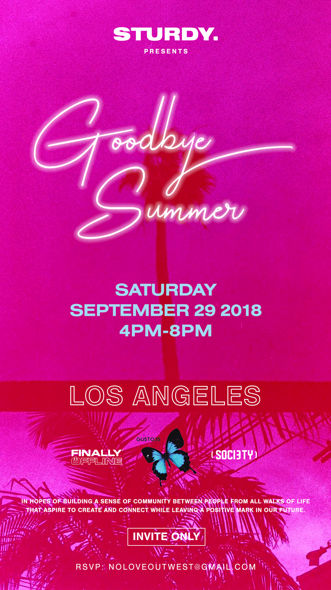   GOODBYE SUMMER   —  Design:  John Liwag  