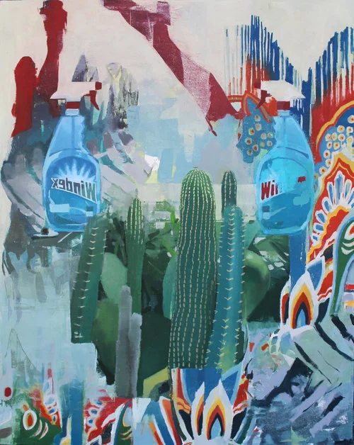 Xedniw , oil on canvas laid on board, 48 x 38 inches