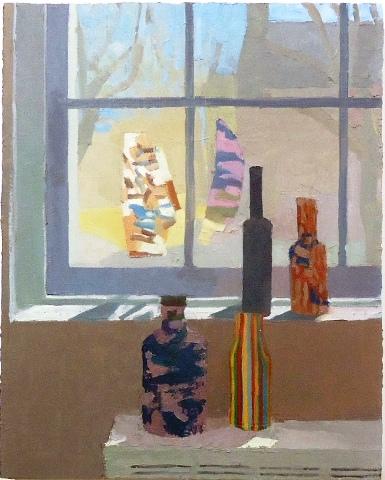 Claire Kincade, Franklin Place , oil on canvas mounted on panel, 20 x 16 inches