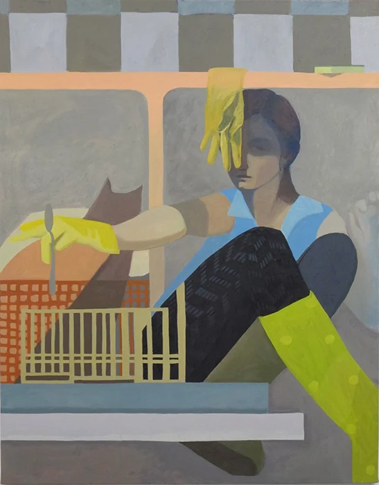 Sarah Lubin, The Spoon , 2017, oil on canvas, 46 x 36 inches.