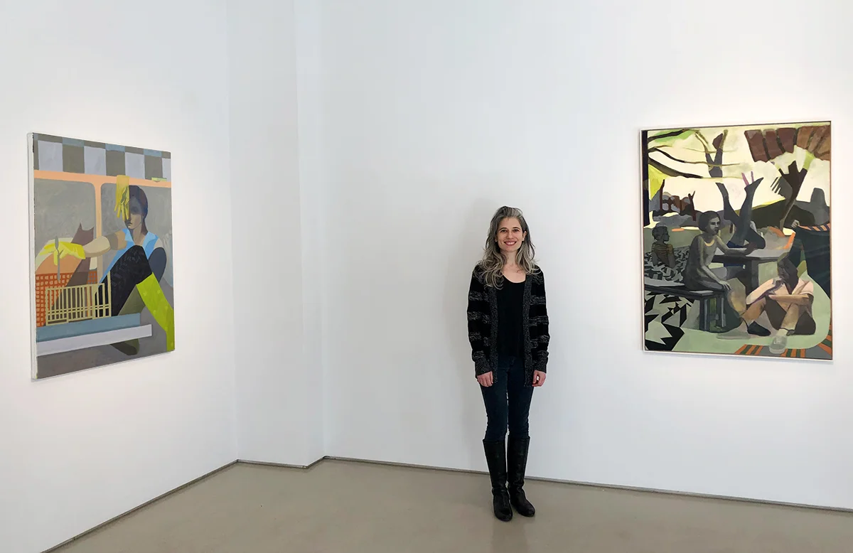 Sarah Lubin during her solo exhibition at Nancy Margolis Gallery in January, 2019.